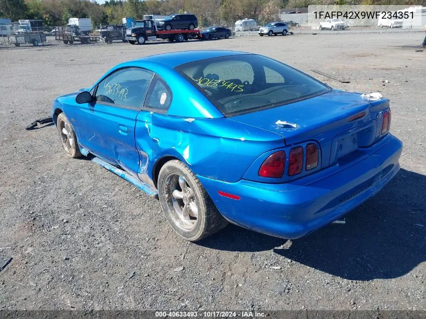 1998 Ford Mustang Gt VIN: 1FAFP42X9WF234351 Lot: 40633493