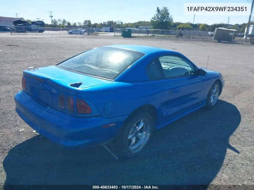 1998 Ford Mustang Gt VIN: 1FAFP42X9WF234351 Lot: 40633493