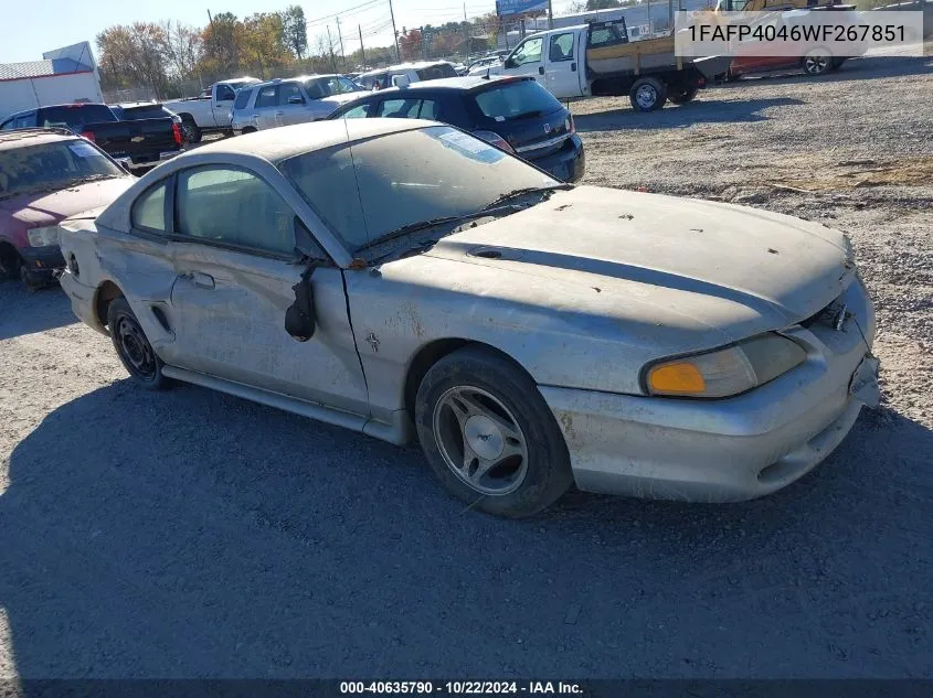 1998 Ford Mustang VIN: 1FAFP4046WF267851 Lot: 40635790