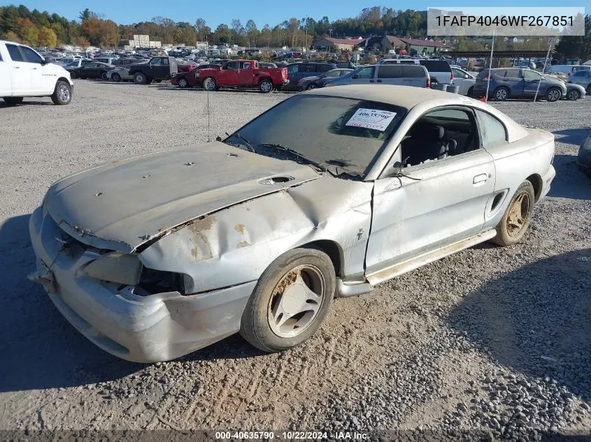 1998 Ford Mustang VIN: 1FAFP4046WF267851 Lot: 40635790