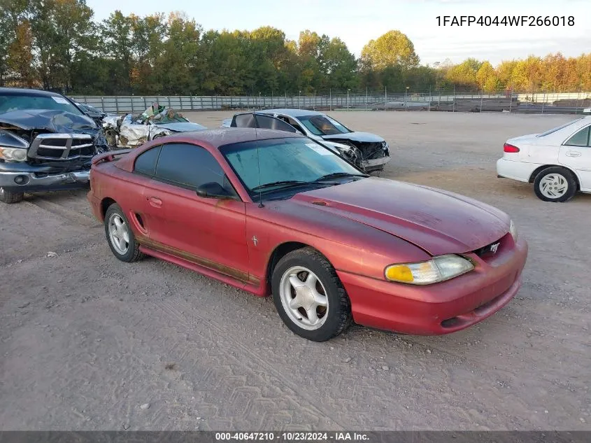 1998 Ford Mustang VIN: 1FAFP4044WF266018 Lot: 40647210