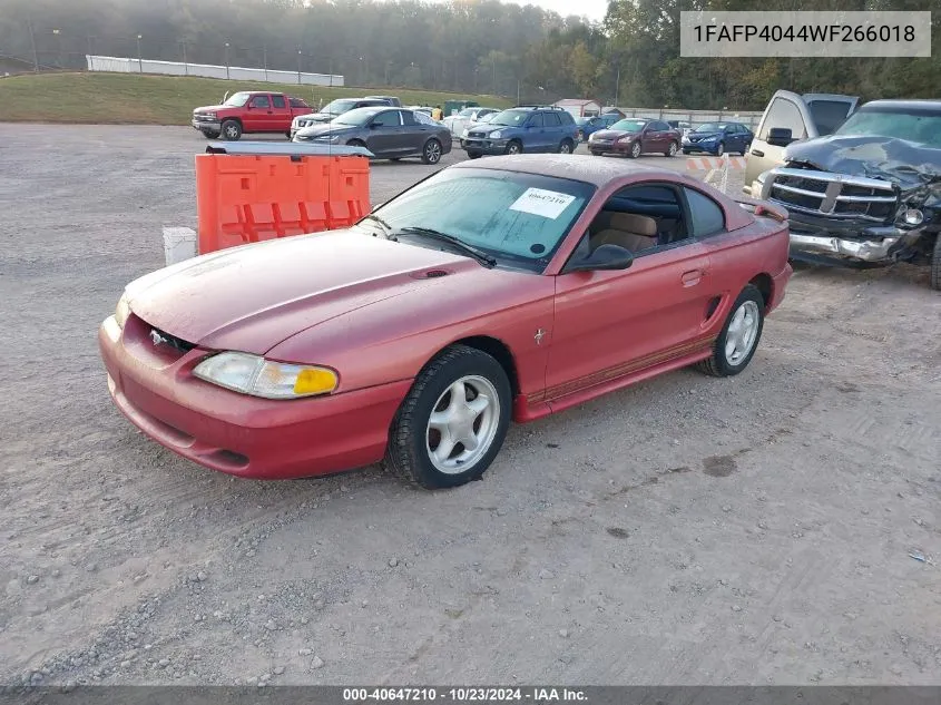 1998 Ford Mustang VIN: 1FAFP4044WF266018 Lot: 40647210