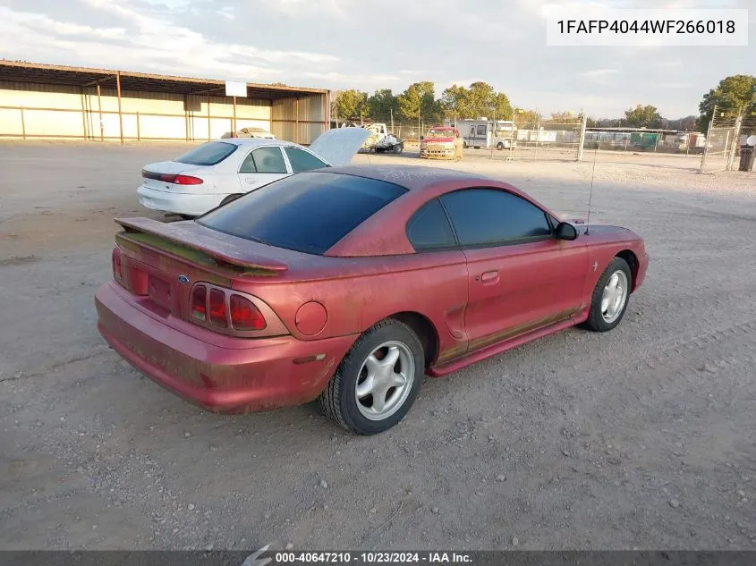 1998 Ford Mustang VIN: 1FAFP4044WF266018 Lot: 40647210