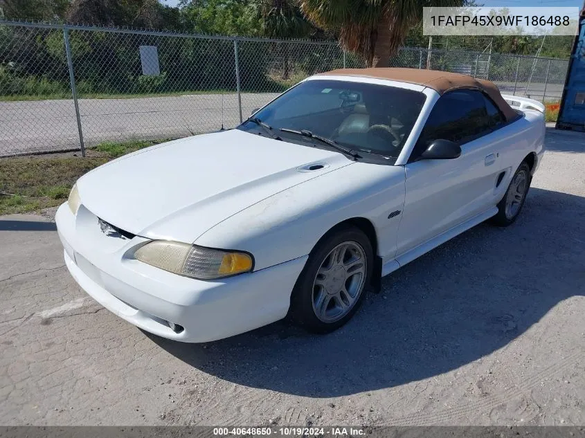 1998 Ford Mustang Gt VIN: 1FAFP45X9WF186488 Lot: 40648650