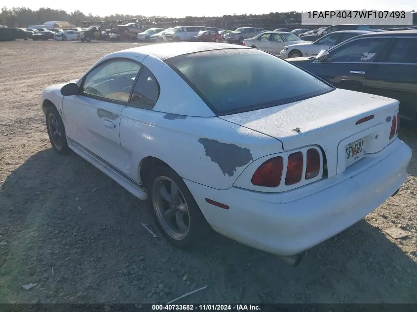 1998 Ford Mustang VIN: 1FAFP4047WF107493 Lot: 40733682