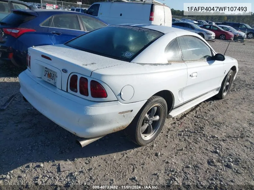 1998 Ford Mustang VIN: 1FAFP4047WF107493 Lot: 40733682