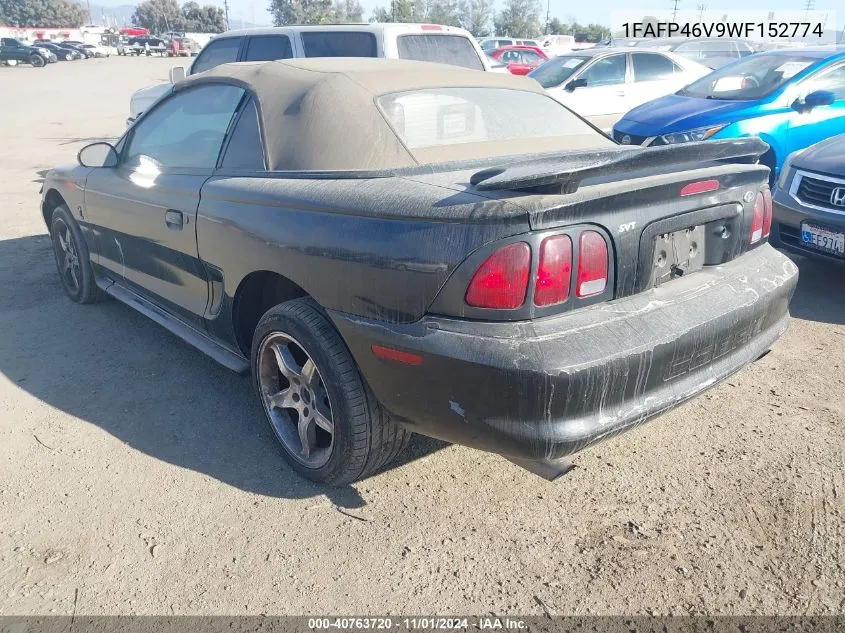 1998 Ford Mustang Svt Cobra VIN: 1FAFP46V9WF152774 Lot: 40763720