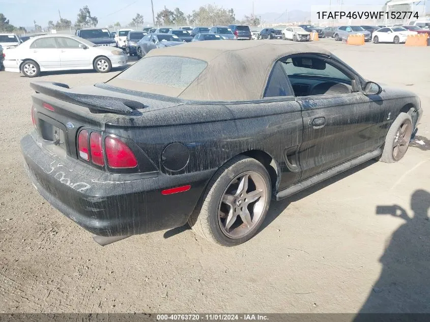 1998 Ford Mustang Svt Cobra VIN: 1FAFP46V9WF152774 Lot: 40763720