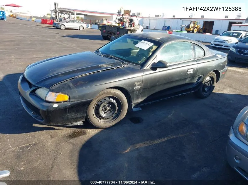 1998 Ford Mustang Gt VIN: 1FAFP42X2WF125388 Lot: 40777734