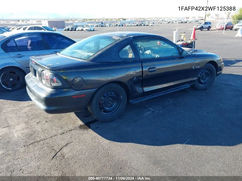 1998 Ford Mustang Gt VIN: 1FAFP42X2WF125388 Lot: 40777734