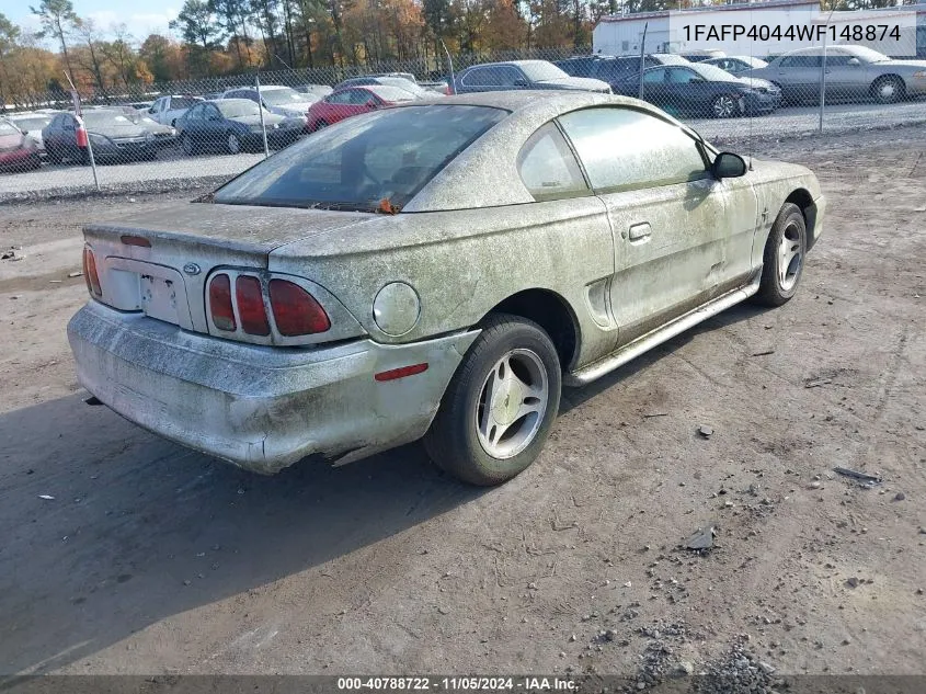 1998 Ford Mustang VIN: 1FAFP4044WF148874 Lot: 40788722