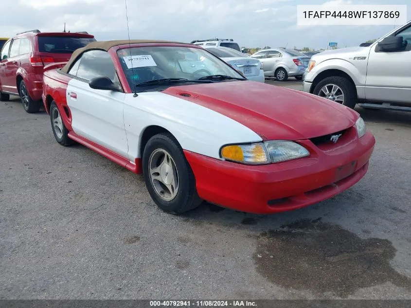 1998 Ford Mustang VIN: 1FAFP4448WF137869 Lot: 40792941