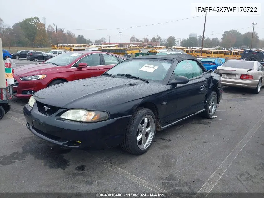 1998 Ford Mustang Gt VIN: 1FAFP45X7WF176722 Lot: 40816406