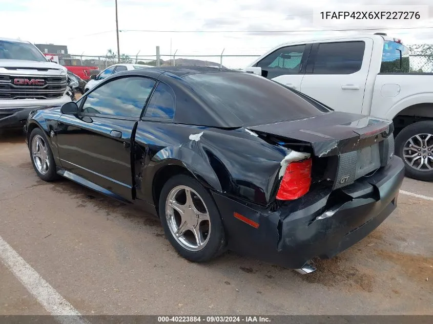 1999 Ford Mustang Gt VIN: 1FAFP42X6XF227276 Lot: 40223884