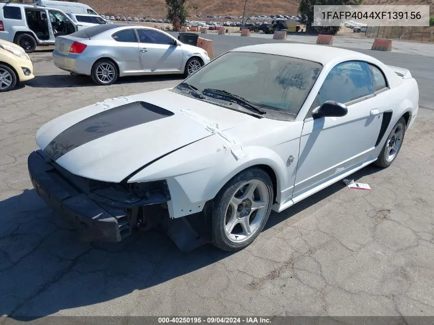 1999 Ford Mustang VIN: 1FAFP4044XF139156 Lot: 40250195