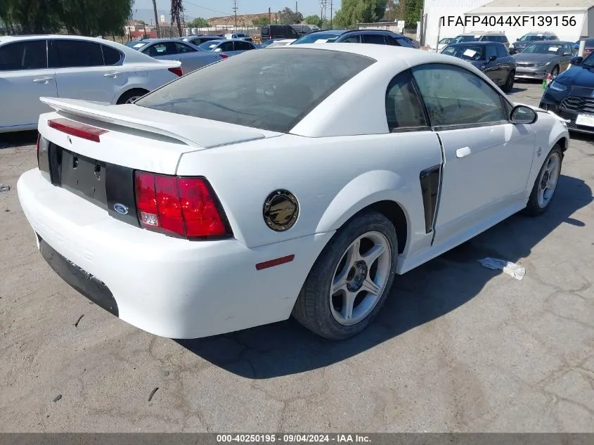 1999 Ford Mustang VIN: 1FAFP4044XF139156 Lot: 40250195