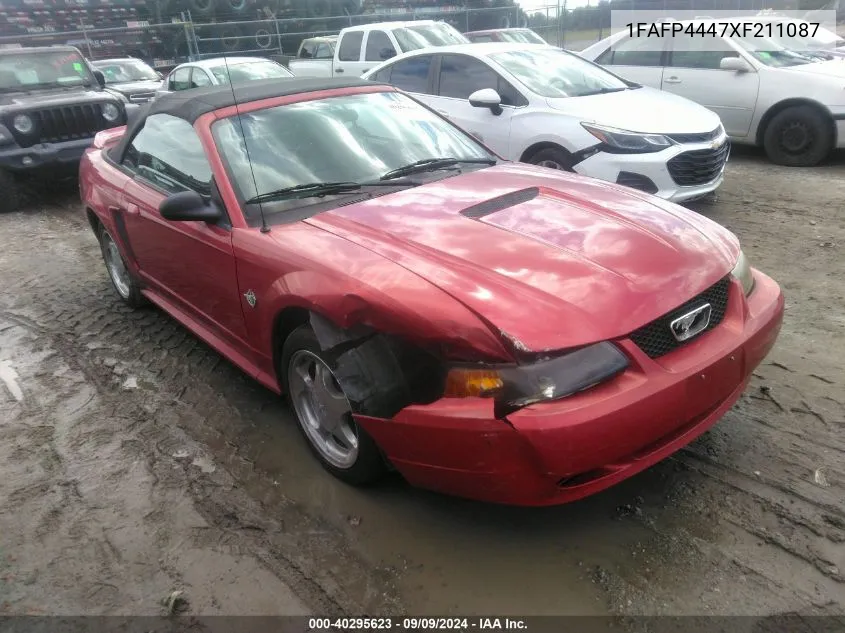 1999 Ford Mustang VIN: 1FAFP4447XF211087 Lot: 40295623