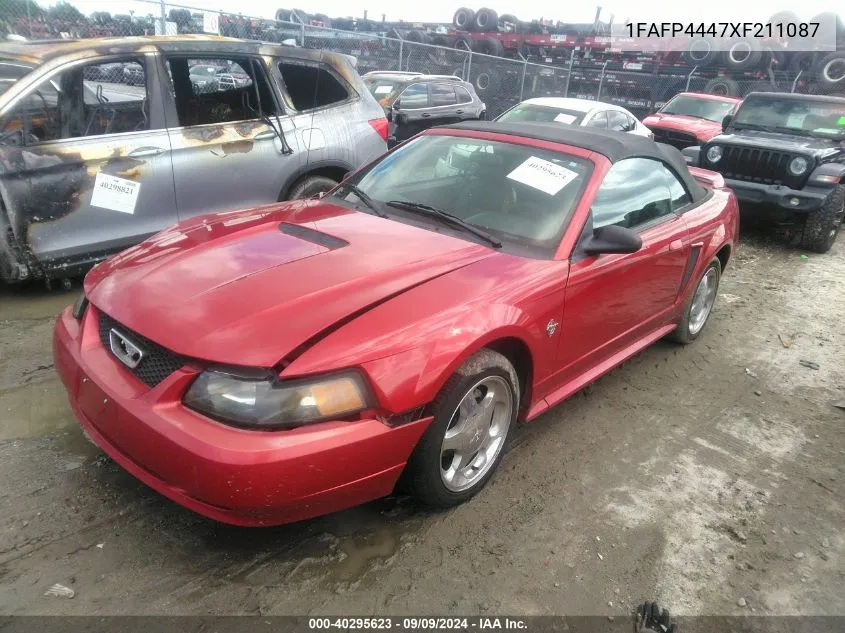 1999 Ford Mustang VIN: 1FAFP4447XF211087 Lot: 40295623