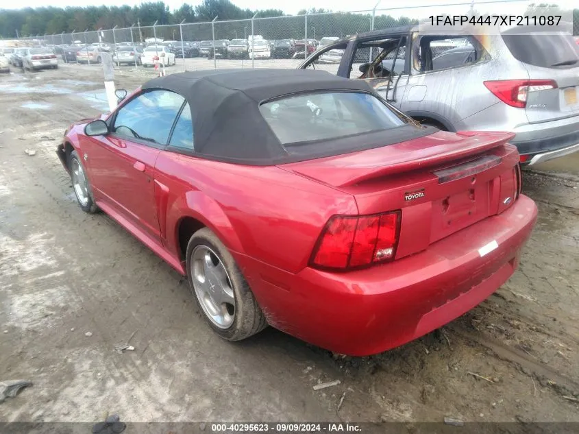 1999 Ford Mustang VIN: 1FAFP4447XF211087 Lot: 40295623