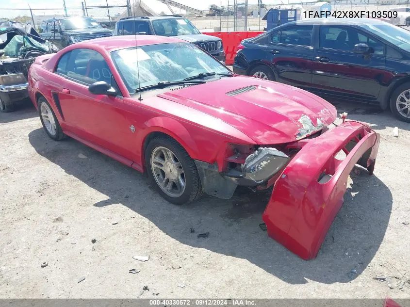 1999 Ford Mustang Gt VIN: 1FAFP42X8XF103509 Lot: 40330572