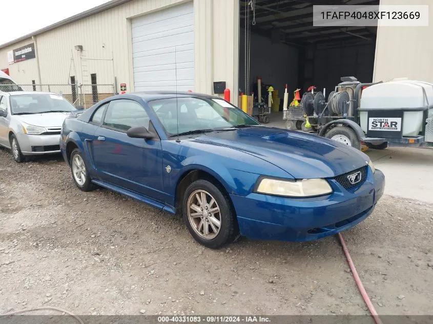 1999 Ford Mustang VIN: 1FAFP4048XF123669 Lot: 40331083