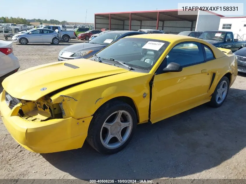 1999 Ford Mustang Gt VIN: 1FAFP42X4XF158331 Lot: 40508235