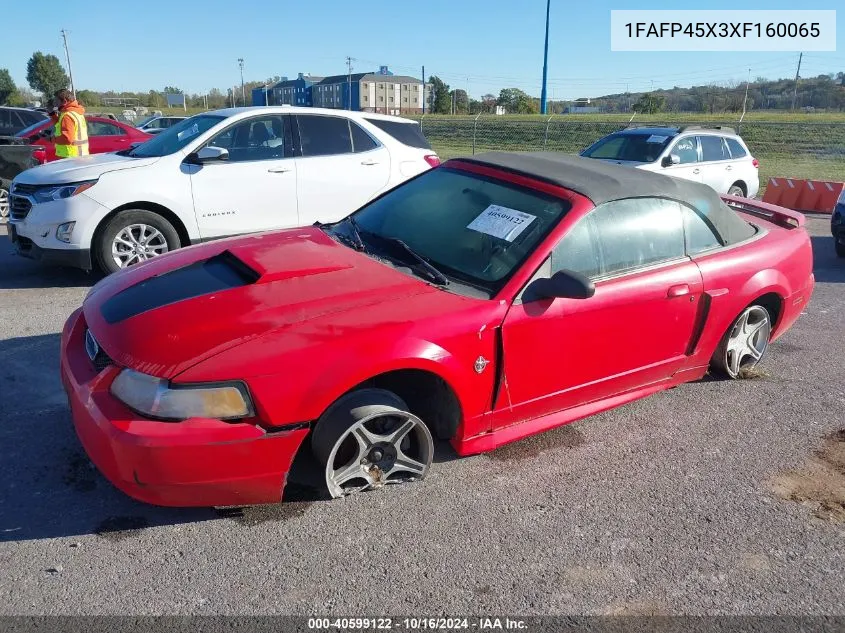 1999 Ford Mustang Gt VIN: 1FAFP45X3XF160065 Lot: 40599122