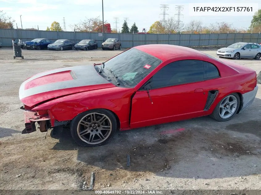 1999 Ford Mustang Gt VIN: 1FAFP42X2XF157761 Lot: 40649792