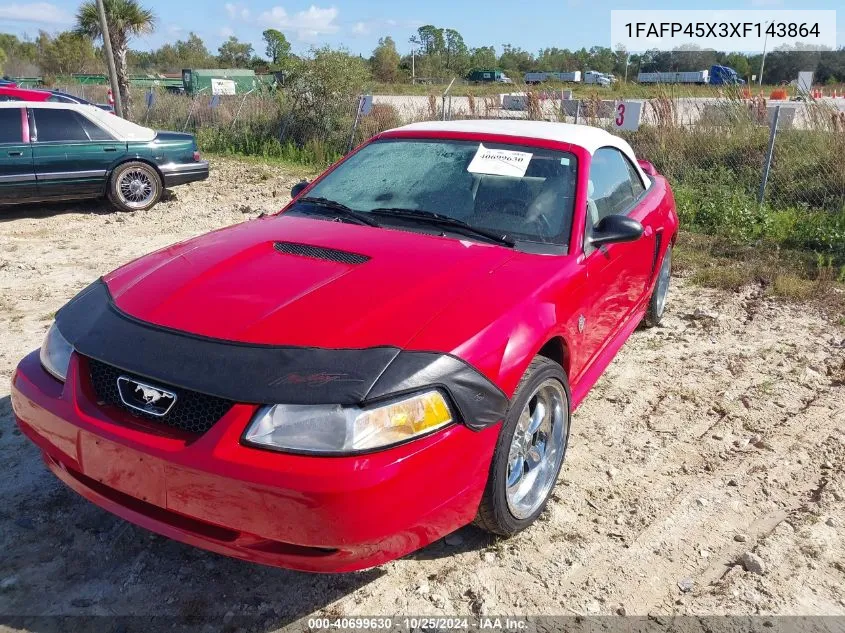 1999 Ford Mustang Gt VIN: 1FAFP45X3XF143864 Lot: 40699630