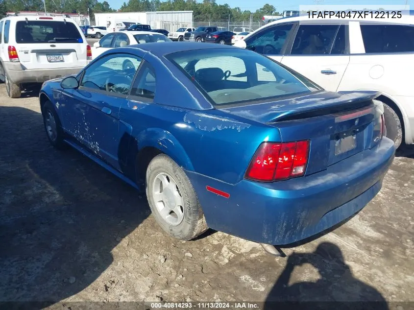 1999 Ford Mustang VIN: 1FAFP4047XF122125 Lot: 40814293