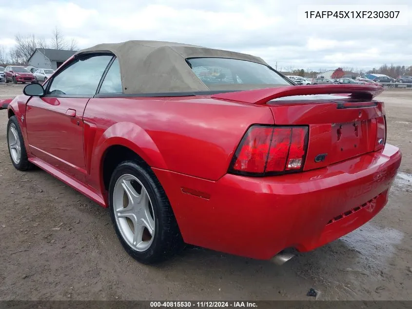 1FAFP45X1XF230307 1999 Ford Mustang Gt