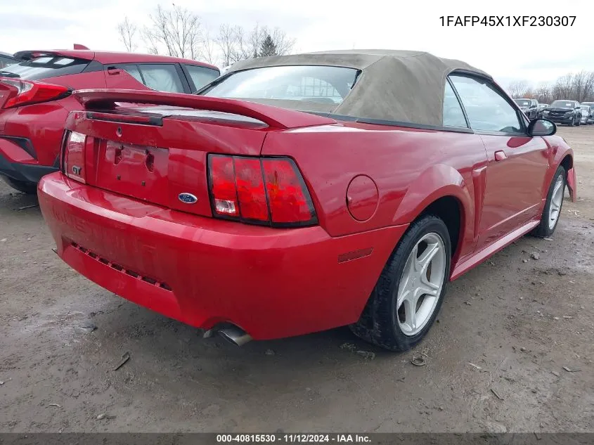 1FAFP45X1XF230307 1999 Ford Mustang Gt