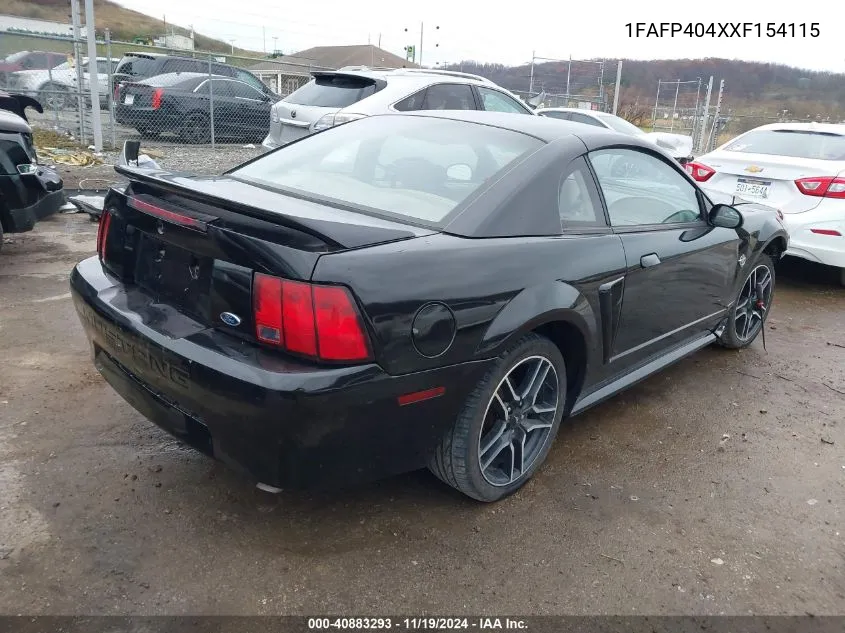 1999 Ford Mustang VIN: 1FAFP404XXF154115 Lot: 40883293