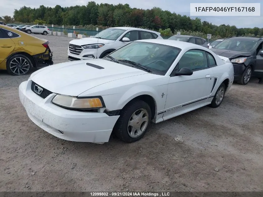 2000 Ford Mustang VIN: 1FAFP4046YF167168 Lot: 12099802