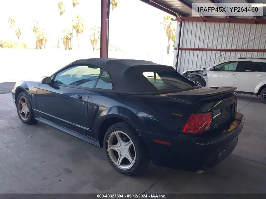 2000 Ford Mustang Gt VIN: 1FAFP45X1YF264460 Lot: 40327594