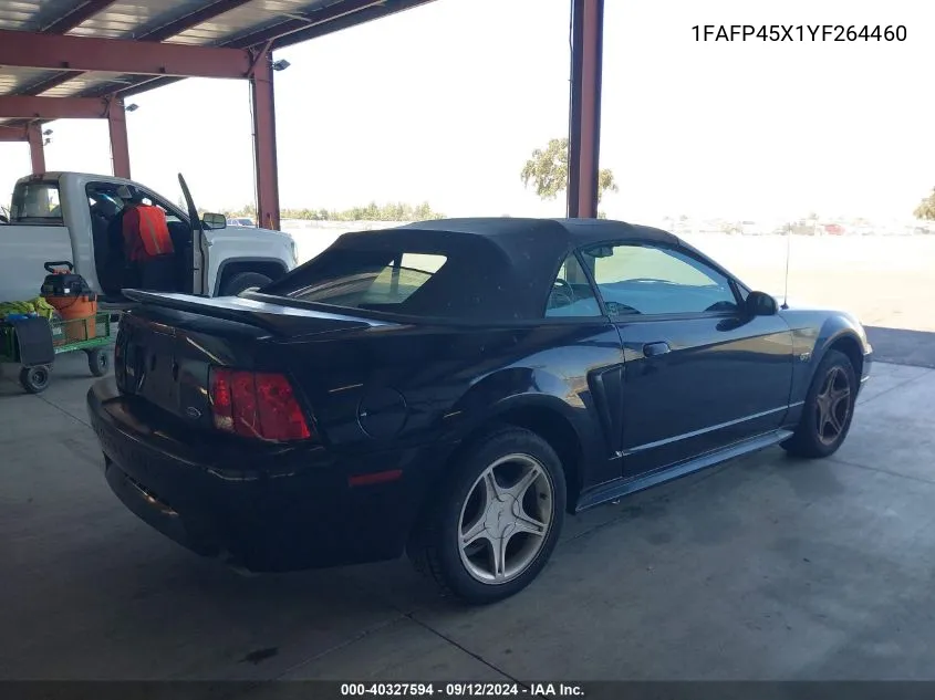 2000 Ford Mustang Gt VIN: 1FAFP45X1YF264460 Lot: 40327594