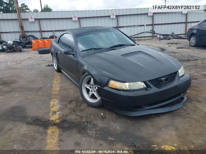 2000 Ford Mustang Gt VIN: 1FAFP42X8YF282152 Lot: 40358309