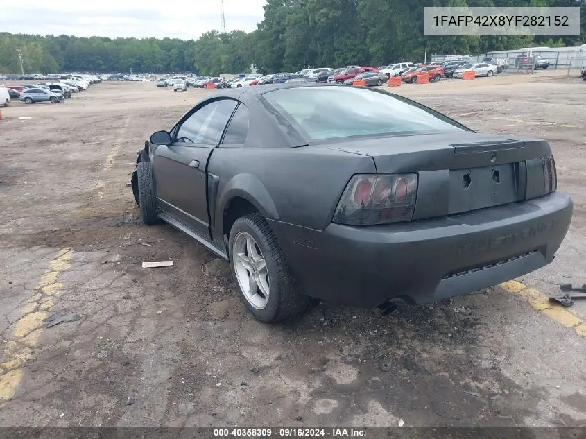 2000 Ford Mustang Gt VIN: 1FAFP42X8YF282152 Lot: 40358309