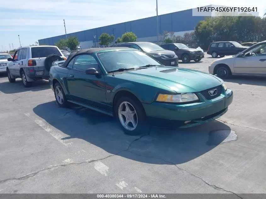 2000 Ford Mustang Gt VIN: 1FAFP45X6YF192641 Lot: 40380344