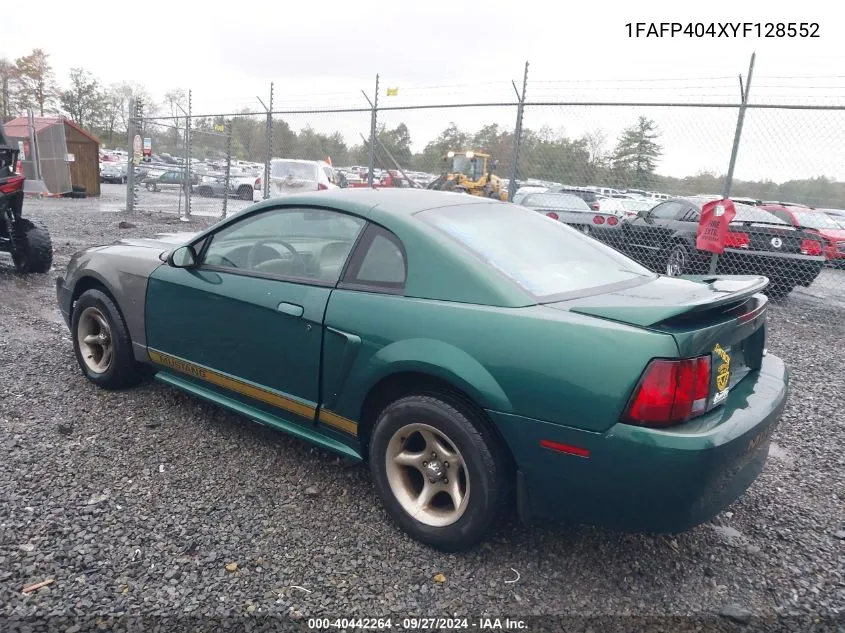 2000 Ford Mustang VIN: 1FAFP404XYF128552 Lot: 40442264