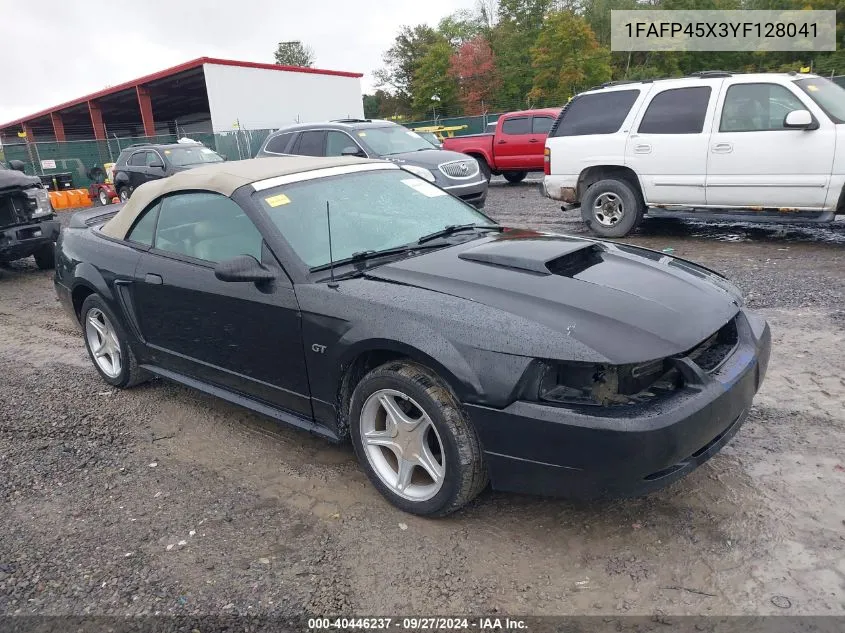 2000 Ford Mustang Gt VIN: 1FAFP45X3YF128041 Lot: 40446237