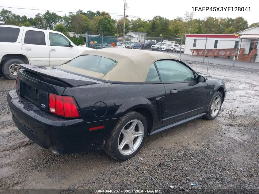 2000 Ford Mustang Gt VIN: 1FAFP45X3YF128041 Lot: 40446237