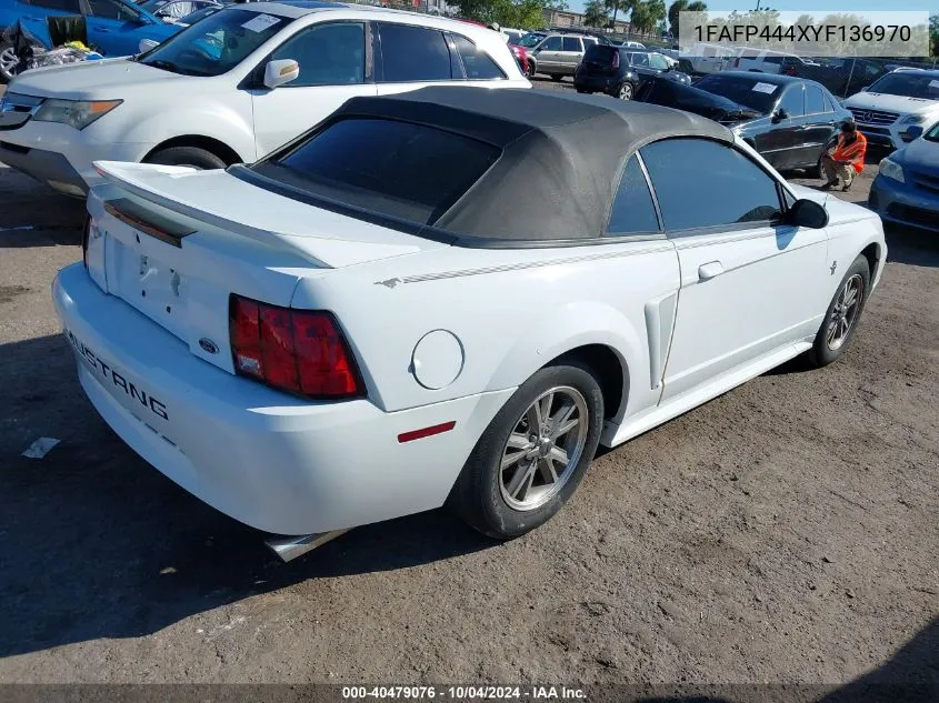 2000 Ford Mustang VIN: 1FAFP444XYF136970 Lot: 40479076