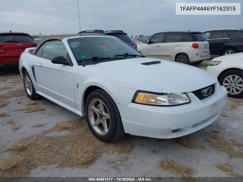 2000 Ford Mustang VIN: 1FAFP4446YF162515 Lot: 40581017