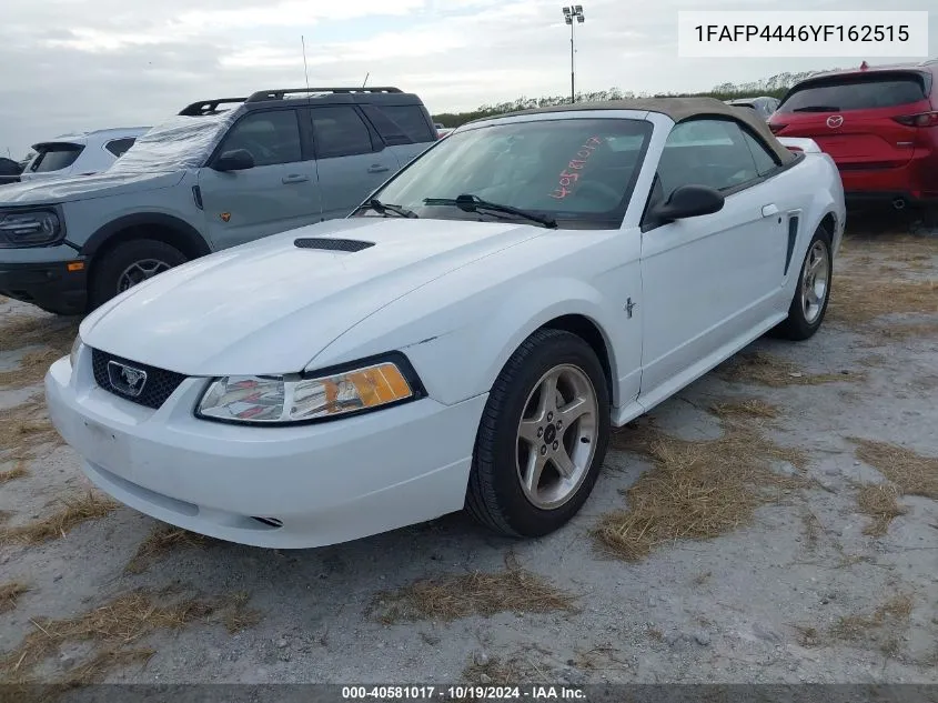 2000 Ford Mustang VIN: 1FAFP4446YF162515 Lot: 40581017