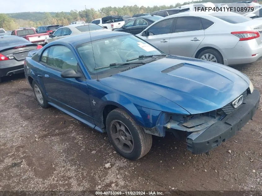 2000 Ford Mustang VIN: 1FAFP4041YF108979 Lot: 40753369