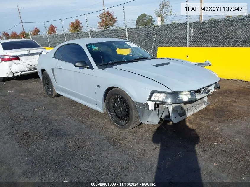 1FAFP42X0YF137347 2000 Ford Mustang Gt