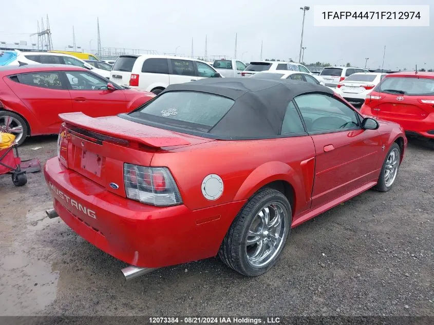 2001 Ford Mustang VIN: 1FAFP44471F212974 Lot: 12073384