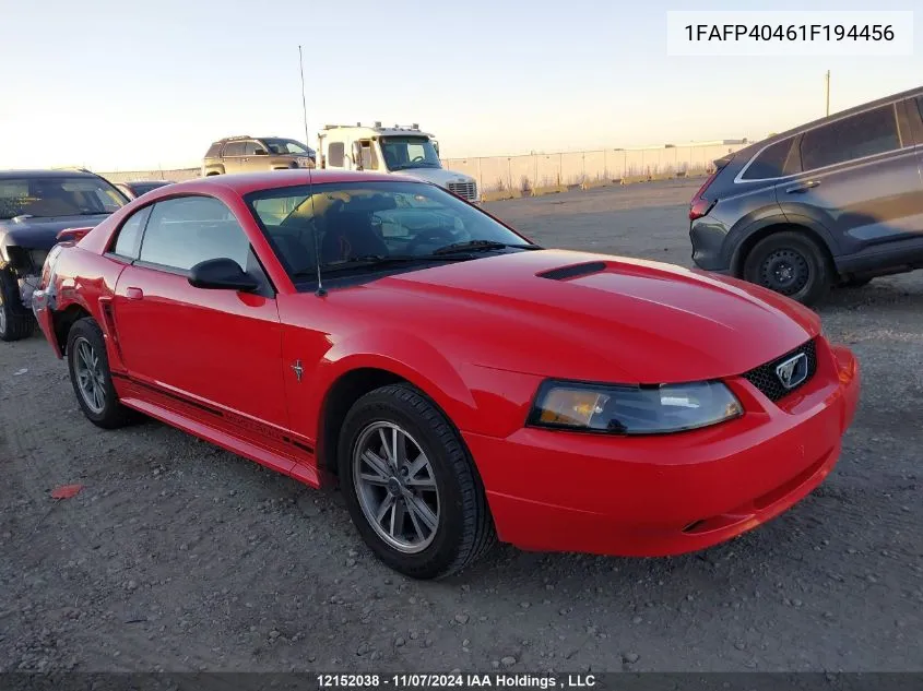 2001 Ford Mustang VIN: 1FAFP40461F194456 Lot: 12152038