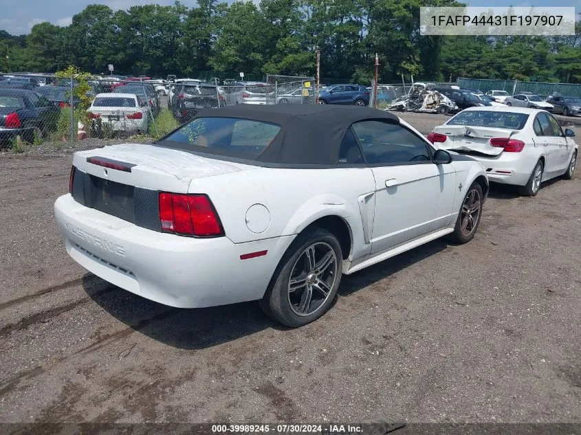 2001 Ford Mustang VIN: 1FAFP44431F197907 Lot: 39989245